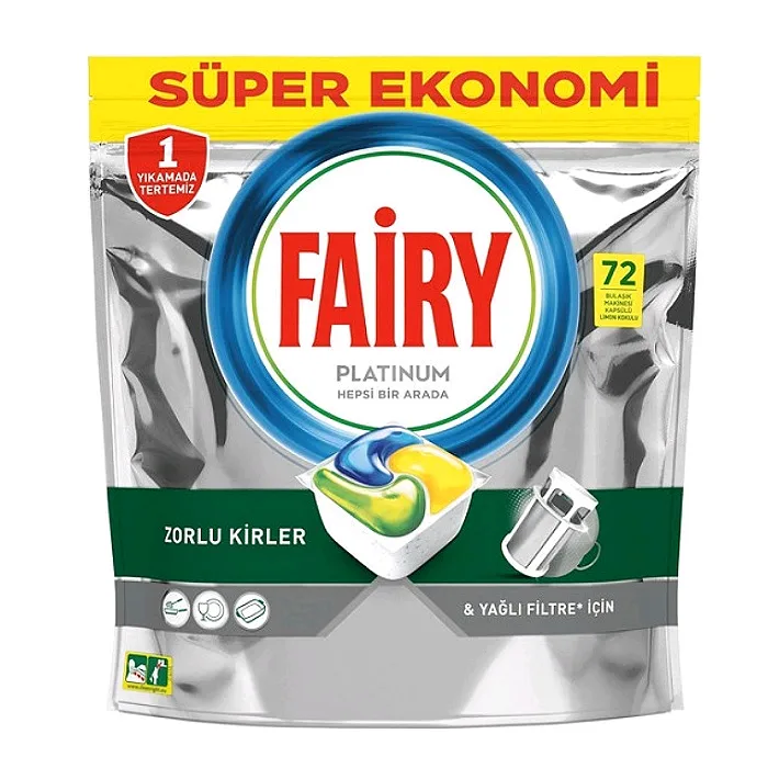 قرص ماشین ظرفشویی فیری مدل پلاتینیوم بسته 72 fairyعددی 