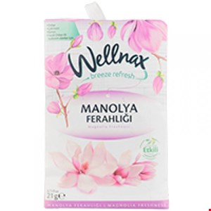 خوشبو کننده کمد لباس، حوله و رخت خواب ولناکس WELLNAX اسانس گل مانولیا وزن 21 گرم